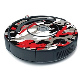 MightySkins Skin for iRobot Roomba 675 Minimal Coverage - Red Camo | Protective, Durable, and Unique Vinyl Decal wrap Cover | Easy to Apply, Remove, and Change Styles | Made in The USA