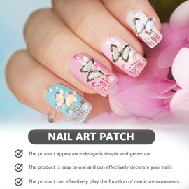 Mobestech 3d Butterfly Nail Charm Fashion Nail Art Butterflies Ornaments Manicure Charms