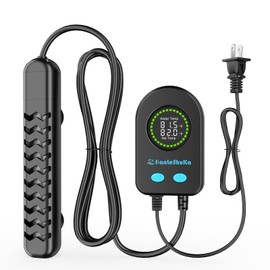 Submersible Aquarium Heater 100W/200W/300W/500W, Fish Tank Heater with high-Temperature Protection and Turtle Tank Heater with Automatic Power-Off When Leaving seawater or Freshwater.