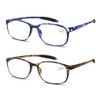 Mcoorn Lesebrille Schildpatt Flexibel Für Damen, Leichte Lesehilfe Biegsam Anti