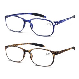 Mcoorn Lesebrille Schildpatt Flexibel Für Damen, Leichte Lesehilfe Biegsam Anti Blau, Dioptrien +1,75