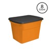 Sterilite 18 Gallon Orange Plastic Storage Container Bin Tote with
