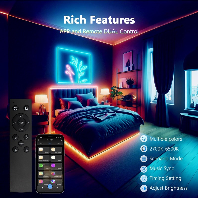 VST RGB Smart Voice Switch with Remote Controller, Low Voltage