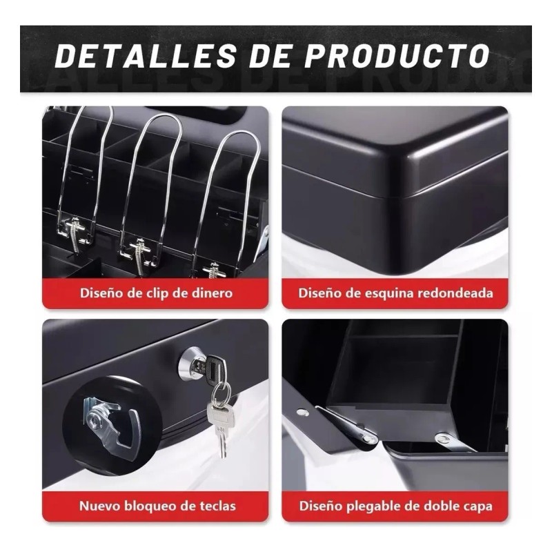 INSMART CASA Caja De Dinero Capas De Metálica Caja De