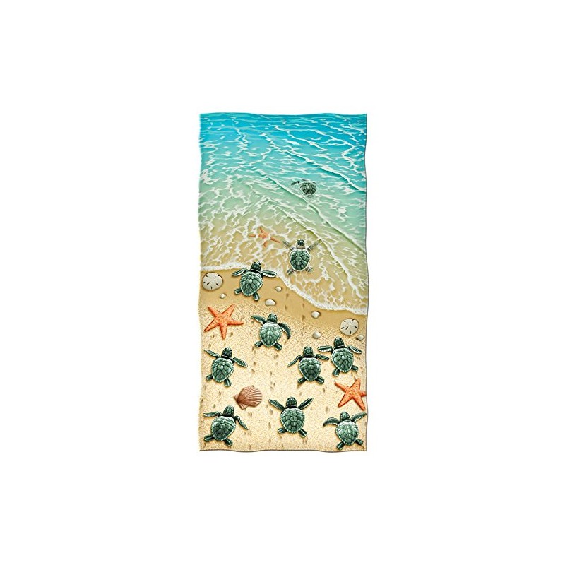 YISUMEI - Bath Towel - Turtles on the Beach -