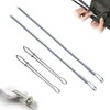 4 Pcs Drawstring Threader Tool, Stainless Steel Long Loop Turner