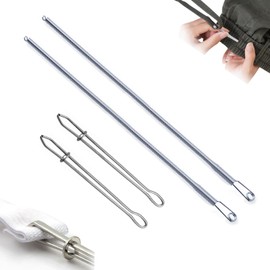 4 Pcs Drawstring Threader Tool, Stainless Steel Long Loop Turner Sewing Tools and Short Rope Threading Clips, Bodkin Sewing Tools for Easily Threading Hoodies, Jackets and Pants Ropes