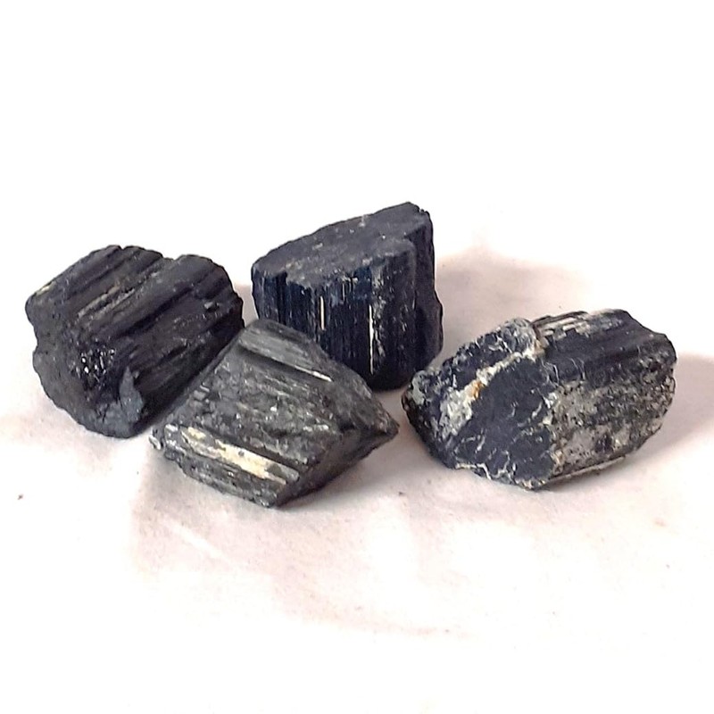 Schwarzer Turmalin Kristall Stein | Edelstein Rohstein Naturstein | Schörl