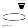 sourcing map 2 pieces B-1270 V-belt drive belt 1270 mm