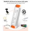 VEURCHY 120W 24V Dimmable LED Driver,Triac Dimmable Transformer AC 120V