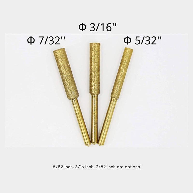 8Pcs Chainsaw Bits Titanium Plated Diamond Sharpener High Hardness Electric