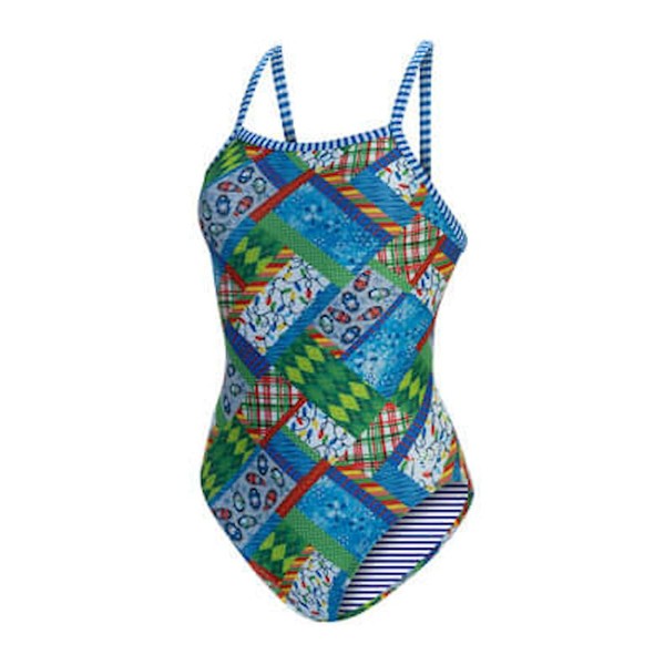 Dolfin Uglies Womens V2 Back One Piece Swimsuit, Snow Day,