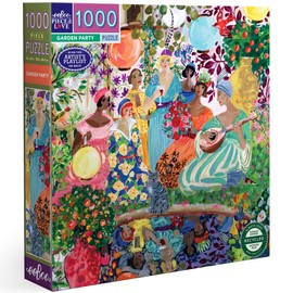 eeBoo Piece & Love: Garden Party - 1000 Piece Puzzle - Adult Square Jigsaw, 23x23, Includes Image Reference Insert, Glossy Pieces