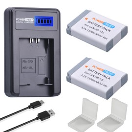 Powertrust 2 Pack NB-13L Battery + LCD USB Charger Compatible with Canon PowerShot G5X, G7X, G9X, G7 X, Mark II G9 X, SX620, SX720, SX730 HS