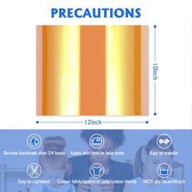 Holographic HTV Iron on Vinyl Bundle 12" x 20" 2 Sheets/Roll, Heat Transfer Vinyl Rolls,HTV Vinyl Bundle 7 Assorted Colors Easy to Cut & Weed Vinyl Heat Transfer Vinyl for T-Shirts, DIY Projects