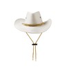 White Cowboy Hat and White Bandana With Sheriff Badge Moustache