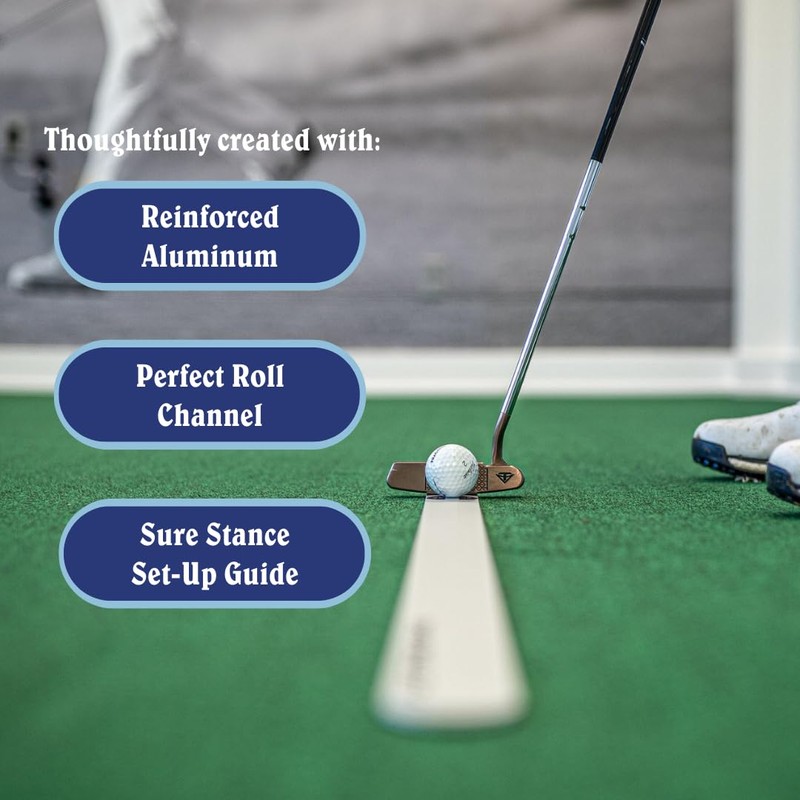 Swing Minder Putting Rail & Golf Stance Training Aid 2-in-1