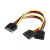 custom-sign SATA Power 15-pin Y-Splitter Cable Adapter Male to Female