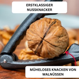 Westmark Herkules Nutcracker – Especially High-Quality Special Coating – Made in Germany – Hazelnut Cracker Made of Aluminium – Modern "Special Dark Edition" (Anthracite)