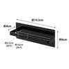 Yamazaki 3649 Magnetic Kitchen Towel Hanger, Black, Approx. W 6.5