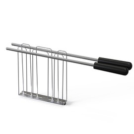 LZLXXLZL Sandwich Cage - Toaster Racks for 2-Slice Toaster, Classic Sandwich Clip to Make Toasted Sandwiches, Stainless Steel Bread Rack Toaster Accessories (Black)