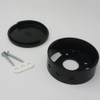 Junction Box, Black Plastic with Accessories, Diameter: 70 mm X