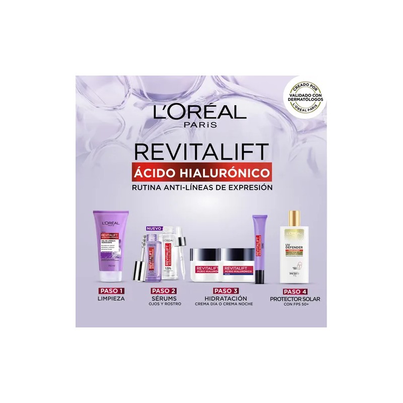 Kit Ácido Hialurónico Serum+crema Día+crema Ojos+crema Noche L'Oréal Paris
