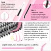 Kit De Extensiones De Pestanas 720pcs C/pegamento Capacidad