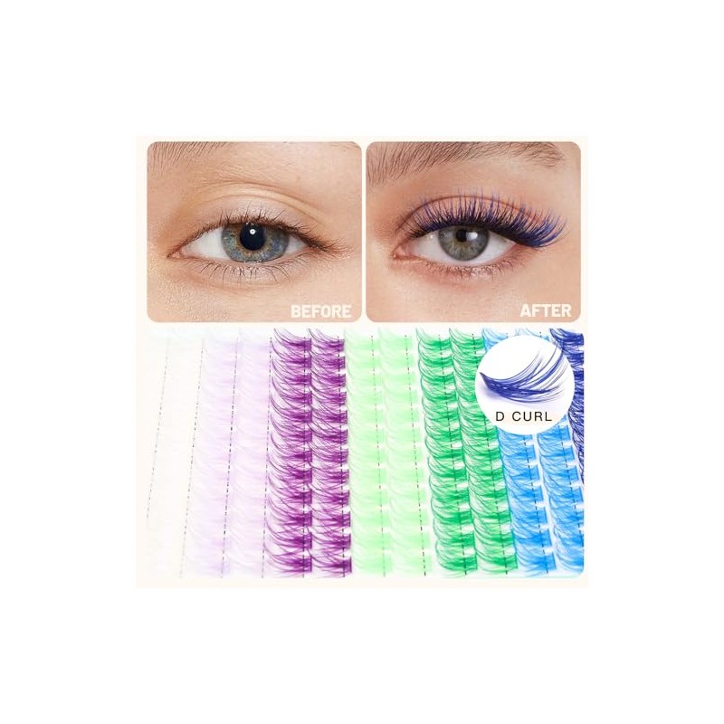 Bodermincer Extensiones de pestaas en grupos, 10-12-14-16 mm Mix14-16-18 mm