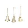Creative Co-Op Hanging Metal Bells on a Gold String, Distressed