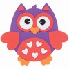 Baker Ross Owl Foam Magnets for Crafts, Pack of 8,