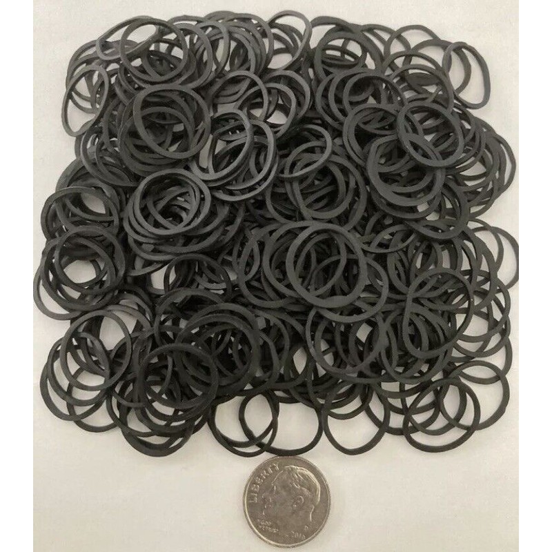 Unbranded 50 PCS SMALL BLACK RUBBER BANDS