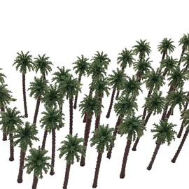 DauStage Green Cherry Blossom Bamboo Palm Tree Willow Pine Forest Model N Gauge Diorama Railway Construction Tree Miniature 15. Palm 25 Pieces