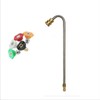 TOTMOX Pressure Lances Lance Extension, Washer Stainless Steel Extension Angled
