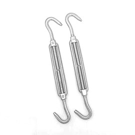 5/16" Stainless Steel 316 Hook and Hook Turnbuckle, 500lbs Working Load Limit,Marine Grade Heavy Duty Turnbuckle,Weather Resistant,2 Pack