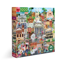 eeBoo PZTROM Adult 1000 Pieces About the City of Rome, Italy, Puzzle, Recycled Cardboard, Size: 58.4 x 58.4 cm, Multi-Colour