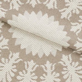 Superior Cotton Blend Bedspread 3-Piece Set, Light Weight Blanket, 2 Matching Pillow Shams, Oversized Bedding, Traditional Bedroom, Jacquard Medallion Decor, Kymbal Collection, King, Taupe