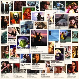 Popular Movies Stickers Wall Collage Kit 50 Pcs Movies Room Decor 4.x6 cm Small Poster Pictures Collage Manga Kit