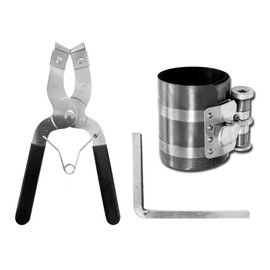 1 Set Engine Piston Ring Caliper Compressor Ratchet Pliers 53mm -175mm Tool Kit Installer Expander Remover Set