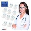 Face Shields with Glasses 10 Replaceable Anti Fog Shields &