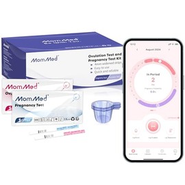 MomMed Tiras de prueba de ovulación, pruebas de ovulación y embarazo (LH50-HCG20), incluye 50 pruebas de ovulación y 20 pruebas de embarazo con 70 tazas de orina, rastrea con precisión la ovulación y detecta el embarazo temprano