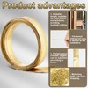 Zonon 1-1/8" W x 35.43' L Spring Bronze Weather Stripping