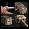 DKLIMA Cool Metal Vintage Lighter,Windproof Touch Side Slip Ignition,Rechargeable USB