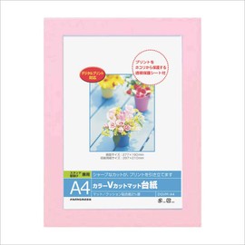 Nakabayashi DGVM-A4-P Color V-Cut Mat Mount Pink