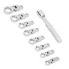 9Pcs Interchangeable Ratchet Wrench Chromium Vanadium Steel Box Wrench Set