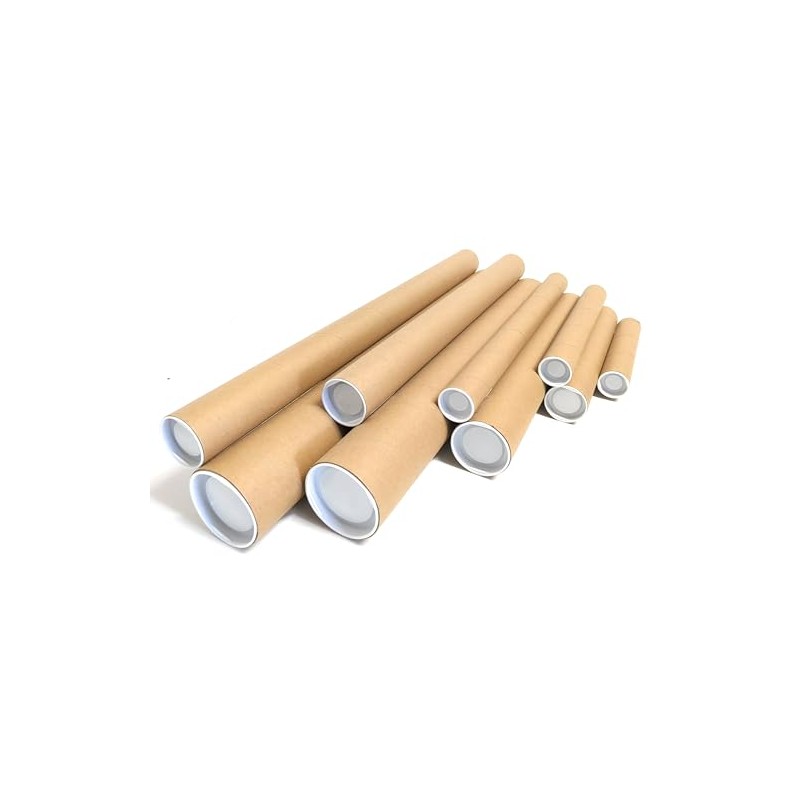 EPOSGEAR 40 Pack Postal Tubes with End Caps, Cardboard Mailing