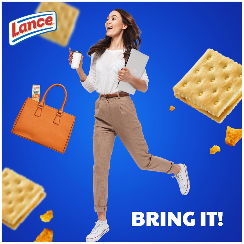 Lance Sandwich Crackers, Captain's Wafer Grilled Cheese, 10 Individual Packs,