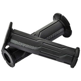 Daytona Grippy Grip GG-D-LINE 98448 Motorcycle Handlebar, Handle Diameter Φ0.9 inch (22.2 mm), 4.9 inches (125 mm), Dual Layer Construction, End Penetration, Gray