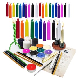 UnaLunaMoona Spell Candles, Multi-Colored Candles, Witchcraft Candles Box, 67 Witchcraft Supplies/Altar Candles, Witchcraft Supplies Wiccan Altar/Alter Sets Wicca for Candle Magic, Wiccan Altar