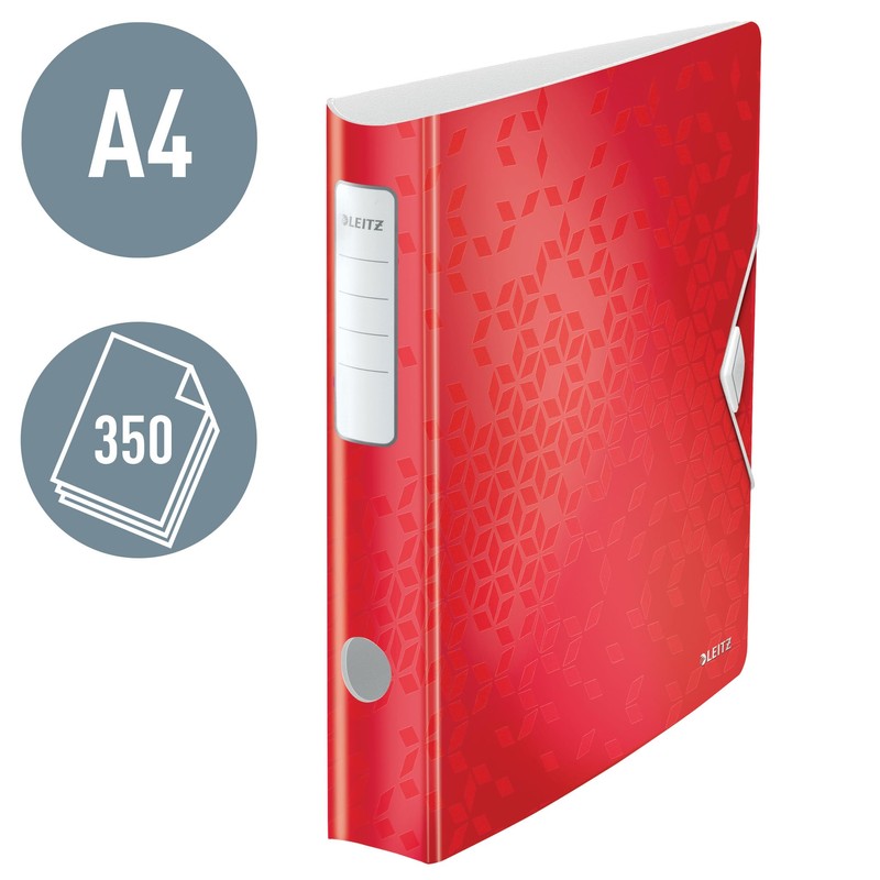 Leitz 180° Active WOW Quality Folder, A4, Slim, Rounded Spine,